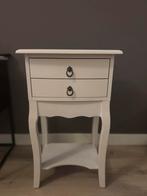 Witte Ladekast met 2 Lades, Ophalen, Gebruikt, Minder dan 45 cm, 55 tot 70 cm