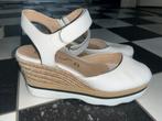 Unisa wit leren wedges 38, Wit, Zo goed als nieuw, Unisa, Sandalen of Muiltjes