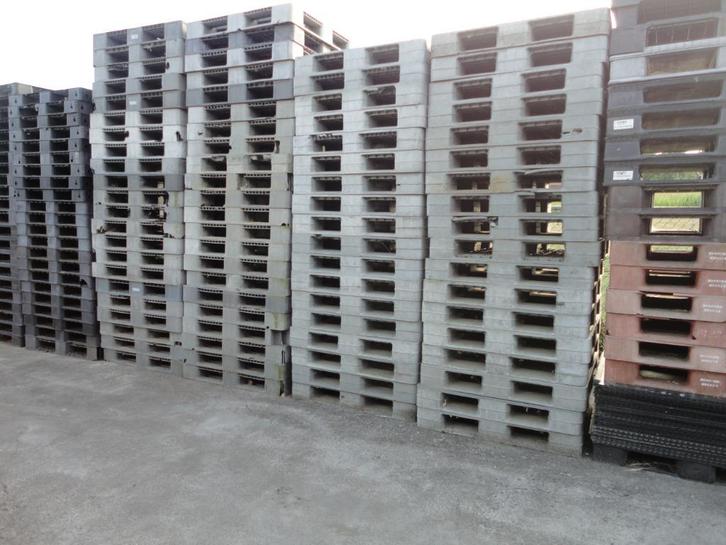 kunststof pallets en europallets, Doe-het-zelf en Verbouw, Kratten en Dozen, Gebruikt, Overige typen, 100 cm of meer, Minder dan 35 cm