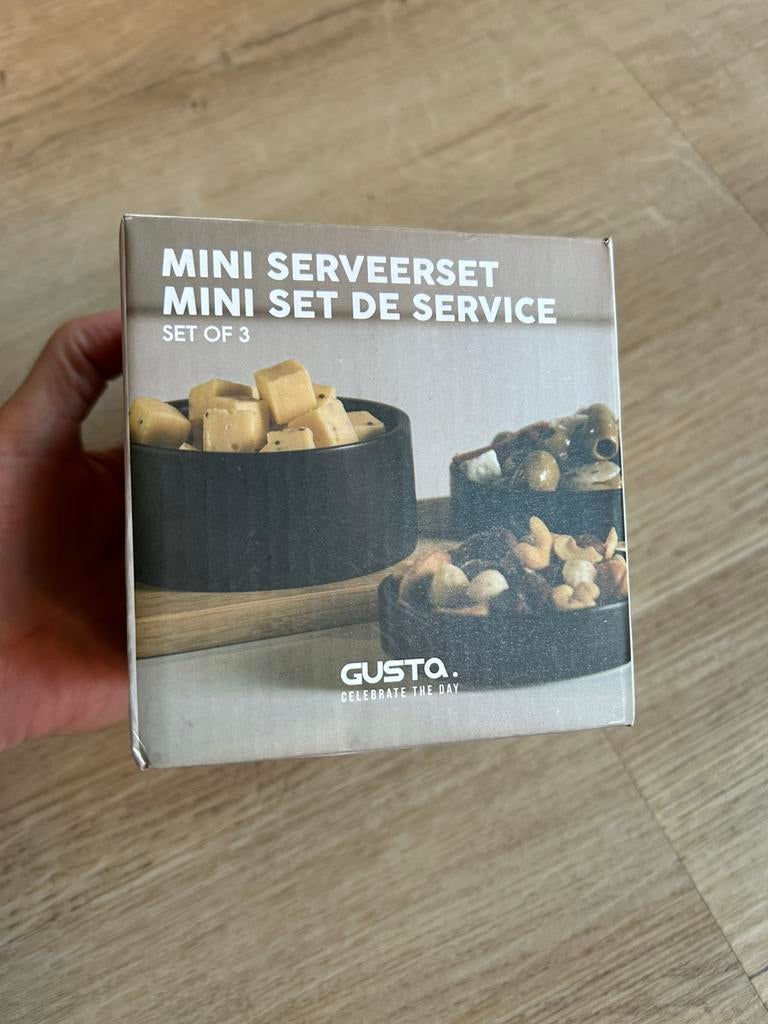 Gusto mini serving set nieuw, Huis en Inrichting, Keuken | Servies, Ophalen of Verzenden, Zo goed als nieuw, Overige stijlen