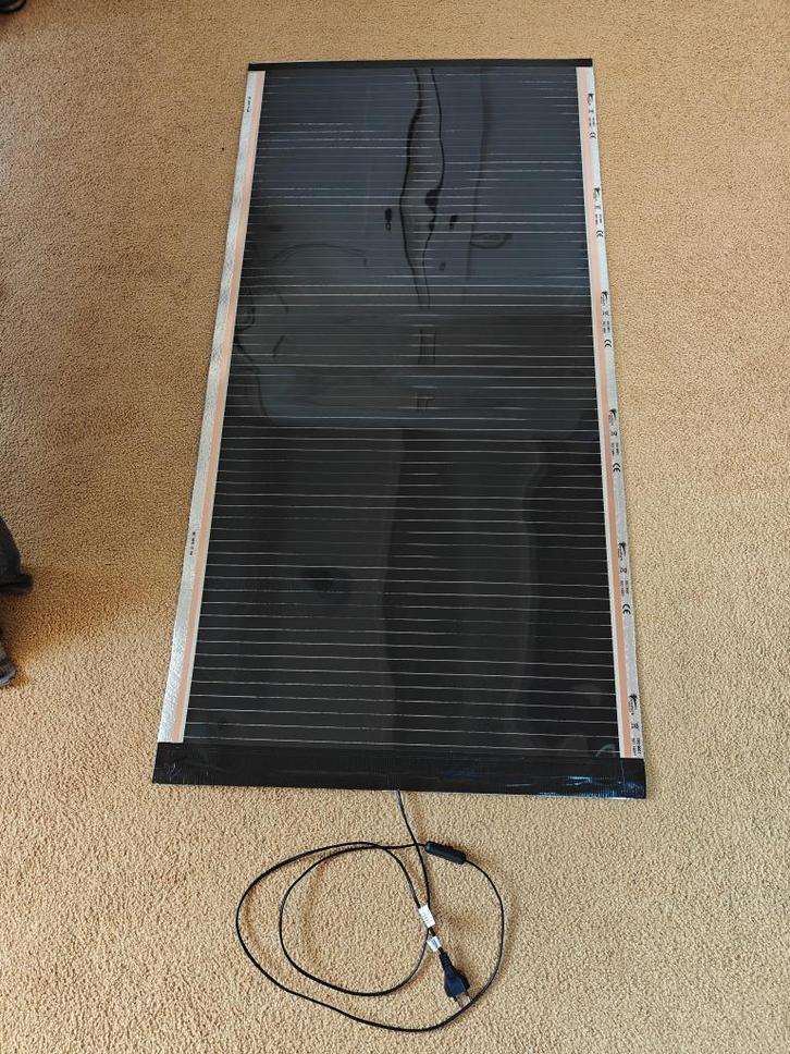 Infrarood karpet/vloerkleedverwarming, Doe-het-zelf en Verbouw, Verwarming en Radiatoren, Zo goed als nieuw, Overige typen, Minder dan 200 watt
