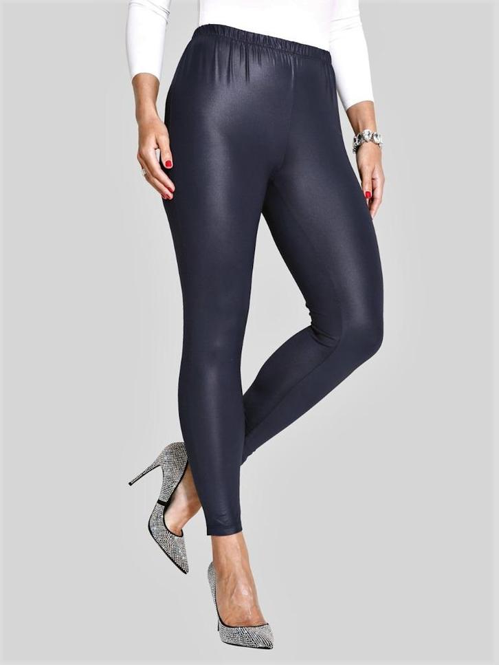 Blauwe Leatherlook legging maat S/M en M/L (126), Kleding | Dames, Leggings, Maillots en Panty's, Nieuw, Legging, Blauw, Ophalen of Verzenden