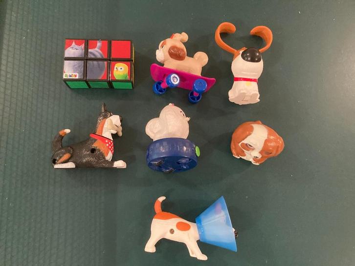 Huisdiergeheimen dieren mcdonalds happy meal set 7 rubiks!, Verzamelen, Poppetjes en Figuurtjes, Zo goed als nieuw, Ophalen of Verzenden