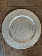 Decoratie schaal zilverkleur 44cm doorsnee, Ophalen of Verzenden, Gebruikt, Rond, Metaal