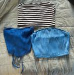3 bandeau topjes shein, Kleding | Dames, Tops, Maat 38/40 (M), Blauw, Ophalen of Verzenden, Zo goed als nieuw