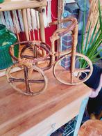 Vintage rotan bamboe planten houder fiets periode jaren 70, Ophalen of Verzenden