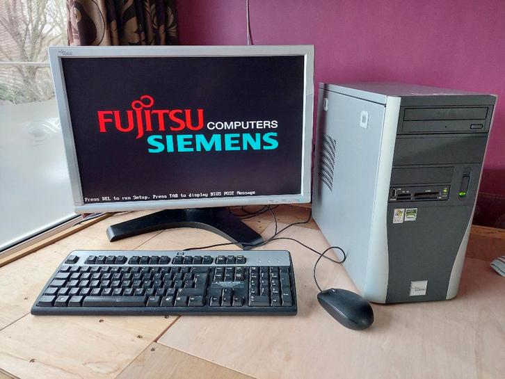 Vintage-Retro Fujitsu-Siemens 2006 AMD 3000+ systeem, Computers en Software, Vintage Computers, Ophalen