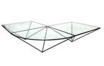 Paolo Piva Style “ALANDA” Salontafel Coffee Table Design, Glas, Ophalen of Verzenden