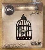 Tim Holtz snijmal: Caged bird, Ophalen of Verzenden, Zo goed als nieuw, Frame of Mal, Sizzix