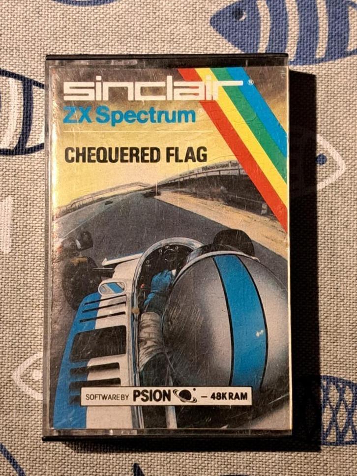ZX Spectrum cassette 'CHEQUERED FLAG' – getest & werkend, Computers en Software, Vintage Computers, Ophalen of Verzenden