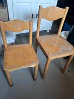 Vintage kleutertafel en kleuterstoelen, Ophalen, Gebruikt, Stoel(en)