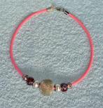 Trendy halssieraad  /neckwire met beads, Nieuw, Ketting, Roze, Verzenden