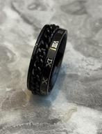 Ring Titanium massief Zwart maat 22 ongedragen -NIEUW-, Sieraden, Tassen en Uiterlijk, Ringen, Overige materialen, 20 of groter
