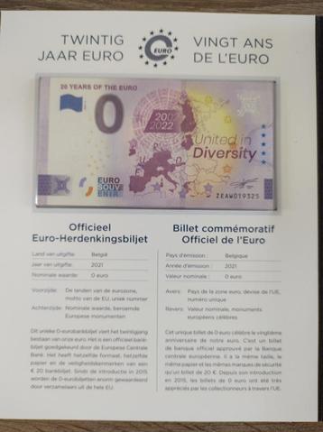 euro biljet en  euro munten ter gelegenheid 20 jaar Euro beschikbaar voor biedingen