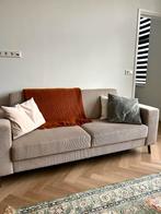 Prachtige Zitmaxx 3-zitsbank in beige ribstof (200cm), Ophalen, 150 tot 200 cm, Driepersoons, 75 tot 100 cm