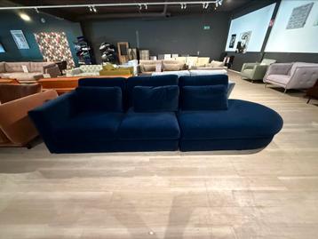 Hoekbank Avola velvet donker blauw fluweel 50% Extra Korting beschikbaar voor biedingen