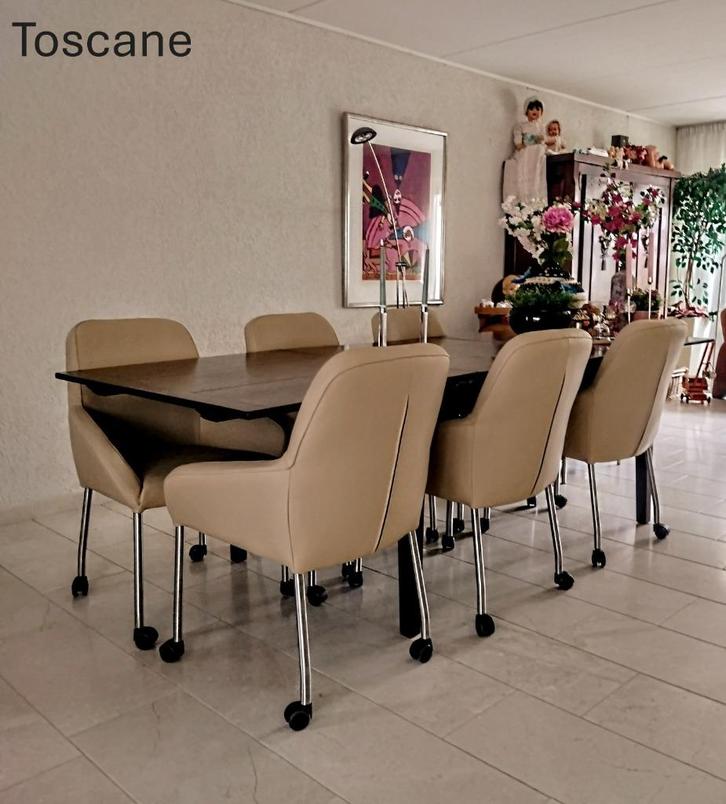 Topdesign leren stoelen alle bekende leersoorten m/z wielen, Huis en Inrichting, Stoelen, Nieuw, Vijf, Zes of meer stoelen, Leer