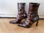 Dino Bigioni laarzen, lak, 37, bruin, zgan, Bruin, Lage of Enkellaarzen, Ophalen of Verzenden, Zo goed als nieuw