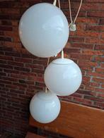 3 vintage lampenbollen, ook als luster / cascade te maken, Ophalen, Gebruikt, Minder dan 50 cm