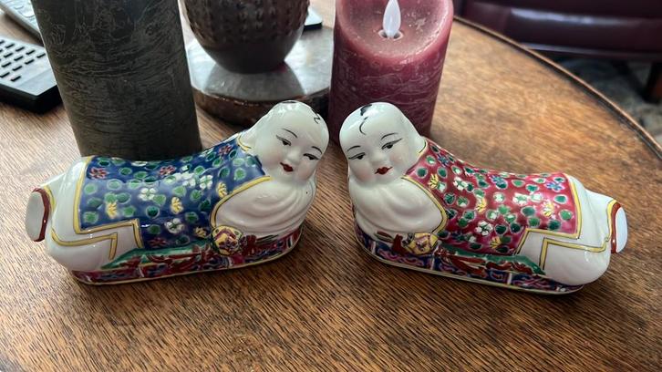 Chinees porseleinen opium kussens hoofdsteunen armsteunen, Antiek en Kunst, Antiek | Porselein, Ophalen of Verzenden