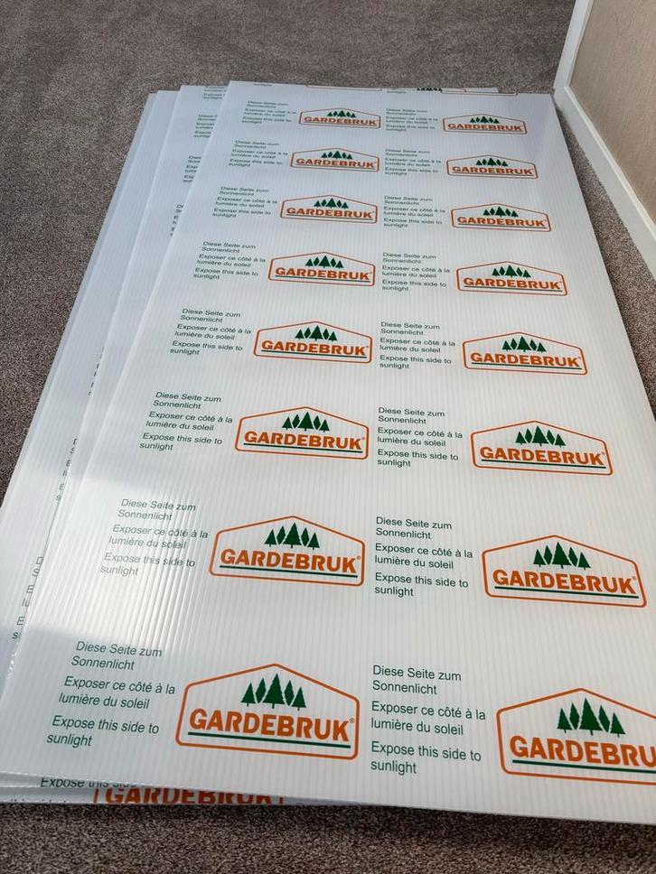 4 Polycarbonaat platen 6mm - 60,5x121cm, Doe-het-zelf en Verbouw, Platen en Panelen, Gebruikt, Overige materialen, Minder dan 20 mm
