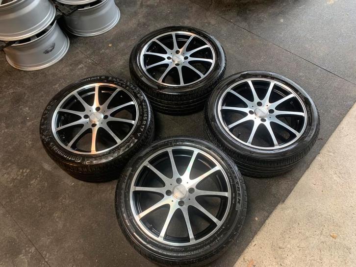 17 inch dezent bicolor set ! 4x108, Auto-onderdelen, Banden en Velgen, Banden en Velgen, Zomerbanden, 17 inch, 225 mm, Ophalen