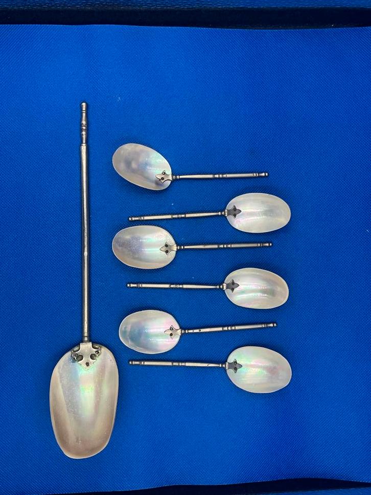 Kaviaar Lepels - Parelmoer, Antiek en Kunst, Antiek | Bestek, Ophalen of Verzenden