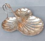 grote verzilverde drievaks schaal, Antiek en Kunst, Ophalen of Verzenden