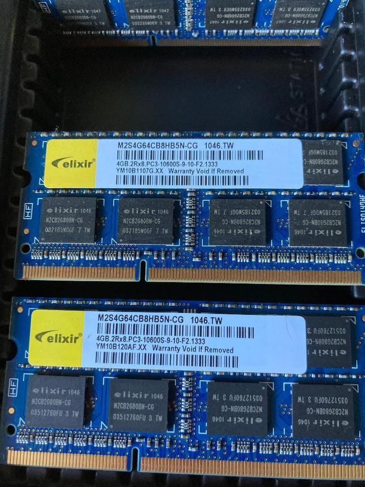 2x 4GB DDR3 SO-dimm RAM, Computers en Software, RAM geheugen, Zo goed als nieuw, Desktop, 4 GB, DDR3, Ophalen of Verzenden