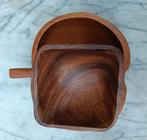 Vintage pindaset/partyset - teakhouten 4 stuks (FB8), Schaal, Ophalen of Verzenden, Zo goed als nieuw, Overige vormen