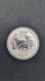 Year of the Goat 2015 1 oz - 999 zilver - Lunar II, Ophalen of Verzenden, Losse munt, Zilver