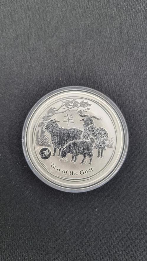 Year of the Goat 2015 1 oz - 999 zilver - Lunar II, Postzegels en Munten, Munten | Oceanië, Losse munt, Zilver, Ophalen of Verzenden