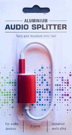 Universele Audiosplitter Audio Splitter 3,5mm Plug 2 poorten, Ophalen of Verzenden, Nieuw, Overige typen