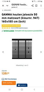 1x Houten jaloezie 50mm 1x aluminium jaloezie, Huis en Inrichting, Stoffering | Gordijnen en Lamellen, Ophalen of Verzenden, Zo goed als nieuw
