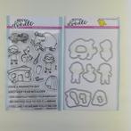 Diverse Stempels met snijmallen van Heffy doodle. Per set, Verzenden, Zo goed als nieuw, Clearstamp