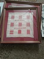 Bertha Griem Wandlap 1884 (Gebroken lijst), Antiek en Kunst, Antiek | Kleden en Textiel, Ophalen of Verzenden
