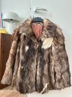 Vintage Bontjas, Ophalen, Gedragen, Maat 38/40 (M), Bruin