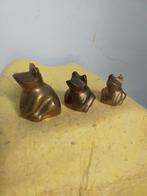 2297) 3 grote messing kikkers, Ophalen of Verzenden, Dier