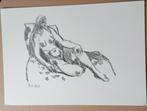 Lithografie Zwier naakt erotiek jaren 70, Verzenden
