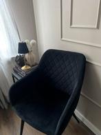 Zwarte fluweel stoelen 4x, Huis en Inrichting, Stoelen, Ophalen of Verzenden, Zo goed als nieuw, Zwart, Vier