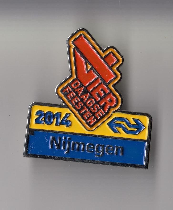 NS Logo 4daagse Vierdaagse Nijmegen pin, Verzamelen, Speldjes, Pins en Buttons, Gebruikt, Speldje of Pin, Overige onderwerpen