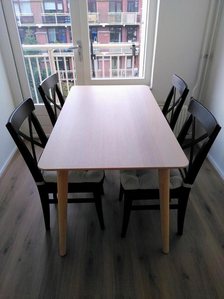 LISABO IKEA Tafel - Essenfineer 140x78 cm, Huis en Inrichting, Tafels | Eettafels, Zo goed als nieuw, 50 tot 100 cm, Rechthoekig