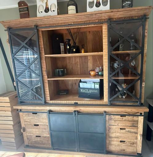 Complete Woonkamer Set Mangohout – Industrieel Design, Huis en Inrichting, Complete inboedels, Ophalen of Verzenden