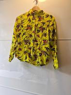 POM Amsterdam Neon Geel Blouse Maat 0 (XS) - Tropische Print, Kleding | Dames, Blouses en Tunieken, Geel, Ophalen of Verzenden