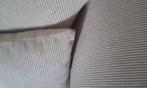 Bank stel beige/zand ribstof, ecru kussens. Zgan, Huis en Inrichting, Banken | Bankstellen, Ophalen, Hout, Overige maten, 150 tot 200 cm