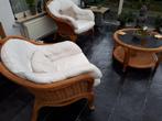 rotan zithoek, Tuin en Terras, Tuinsets en Loungesets, Ophalen, 4 zitplaatsen, Gebruikt, Rotan