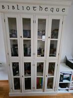 Grote Bibliotheekkast met Glazen Deuren, Ophalen, 100 tot 150 cm, Klassiek, 25 tot 50 cm