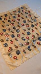 Vintage Zijden Sjaal met Bloemen, Onbekend, Ophalen of Verzenden, Zo goed als nieuw, Sjaal