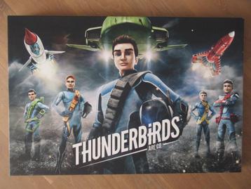 Groot Thunderbirds schilderij poster op canvas 90 x 60 cm. ! beschikbaar voor biedingen