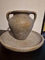 Kruik met dienblad/schaal, Ophalen, Steen, Gebruikt, Overige kleuren